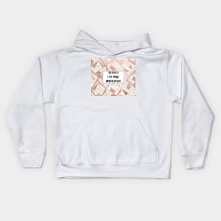 She leaves a little sparkle wherever she goes - rose gold marble geo Kids Hoodie